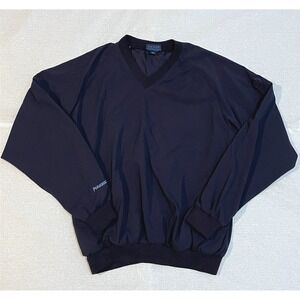 Vintage Sunderland Of Scotland Blue V Neck Golf Embroidered Pullover Crewneck XL